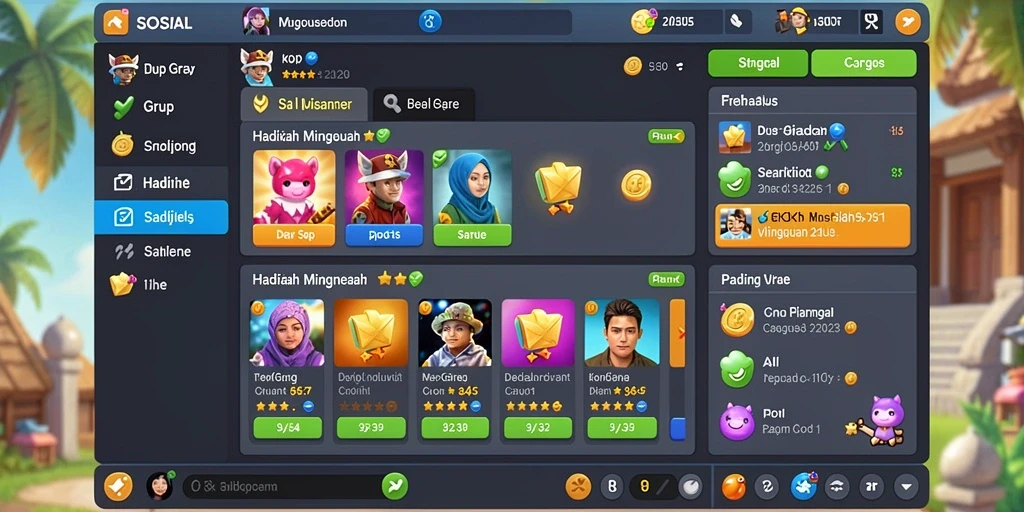 Mode multiplayer yang memungkinkan bersaing dengan teman.