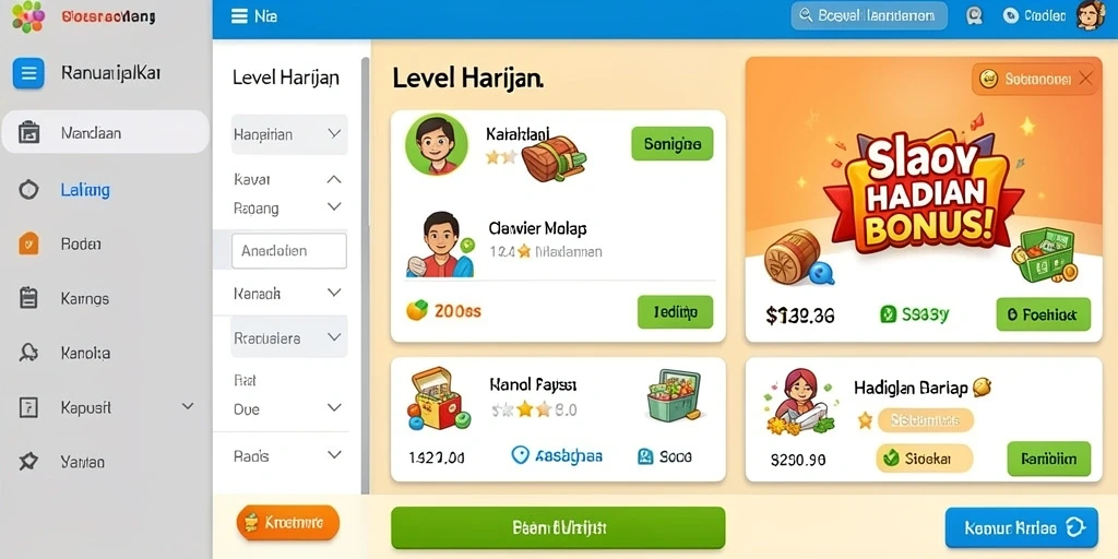 Sistem reward yang memotivasi pemain.